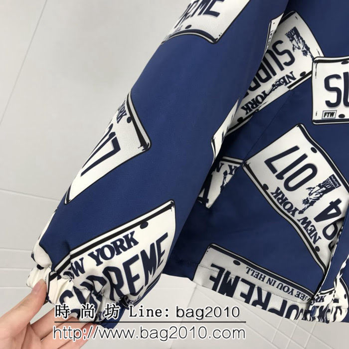 SUPREME 18Aw SuP車牌 麵包羽絨服 超級厚重 防風斜紋純棉 羽絨服 男女同款 ydi2561